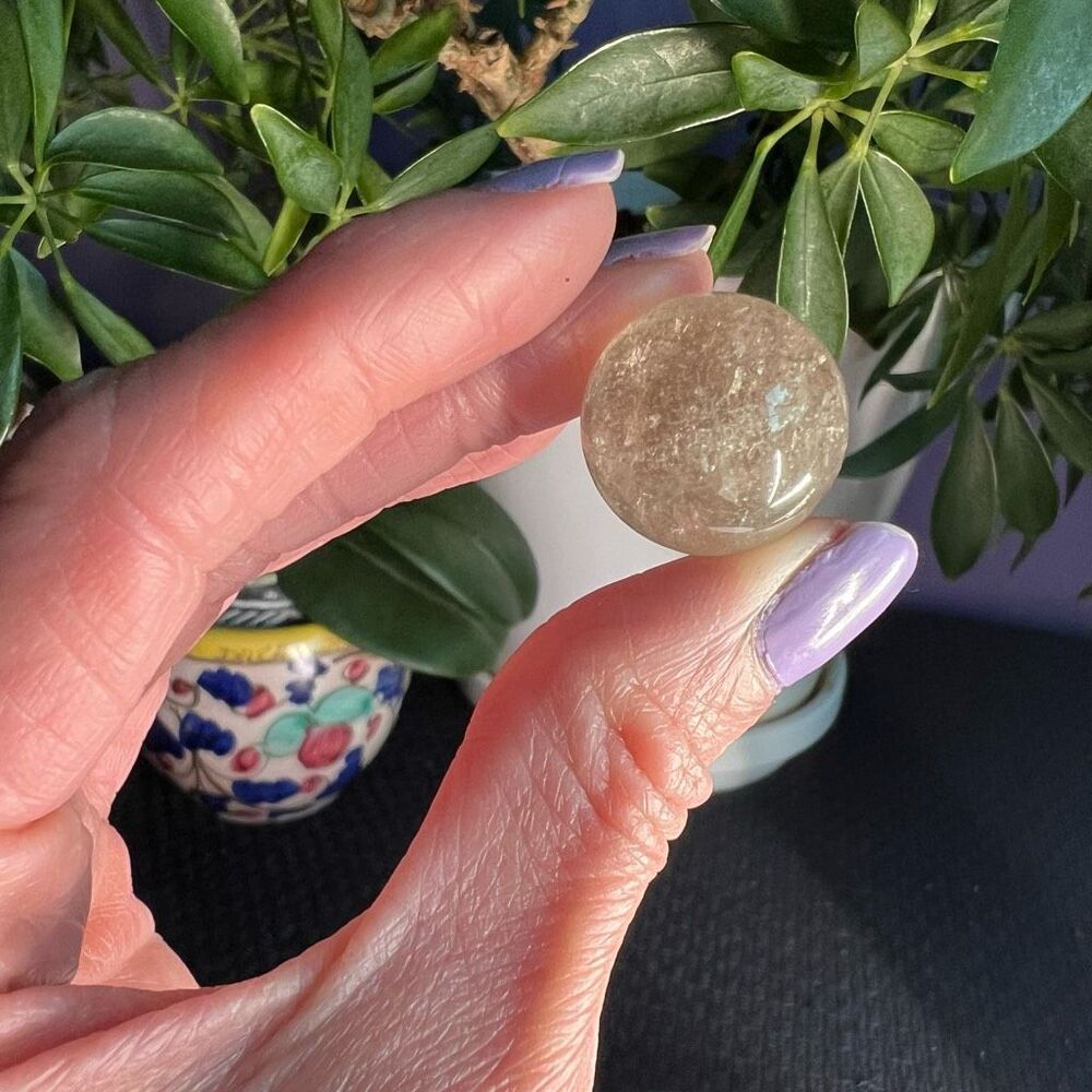 Crackle Quartz Marble‎ Sphere (#1) - Picture 2 of 8